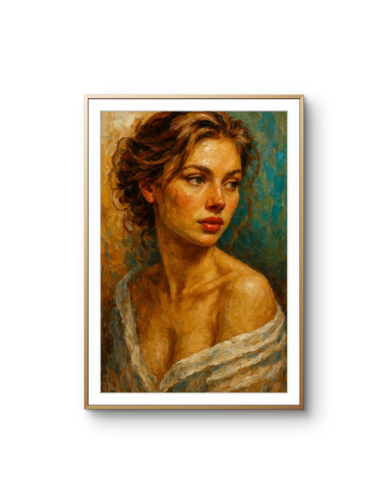 Elena Aureli - Grace in Profile — Mixed Media prima kunstprint door Elena Aureli