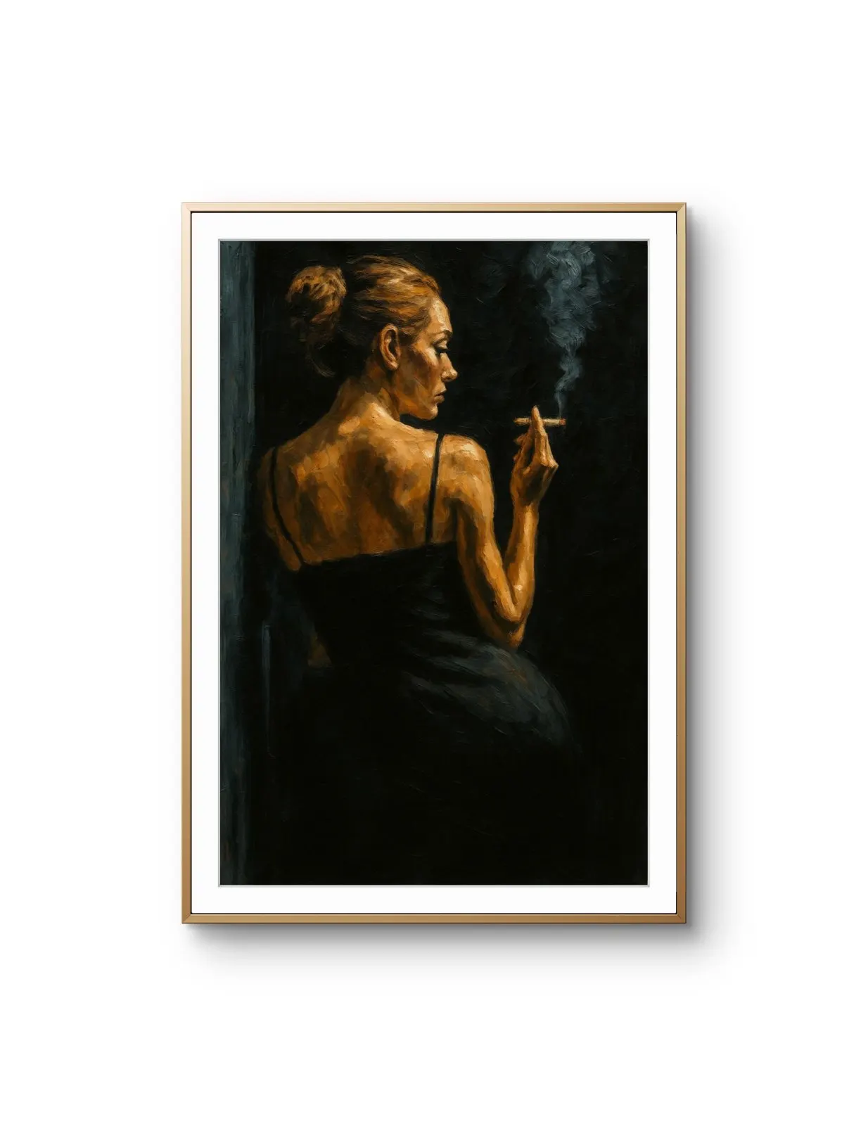 Elena Aureli - Solitary Glow — Mixed Media prima kunstprint door Elena Aureli