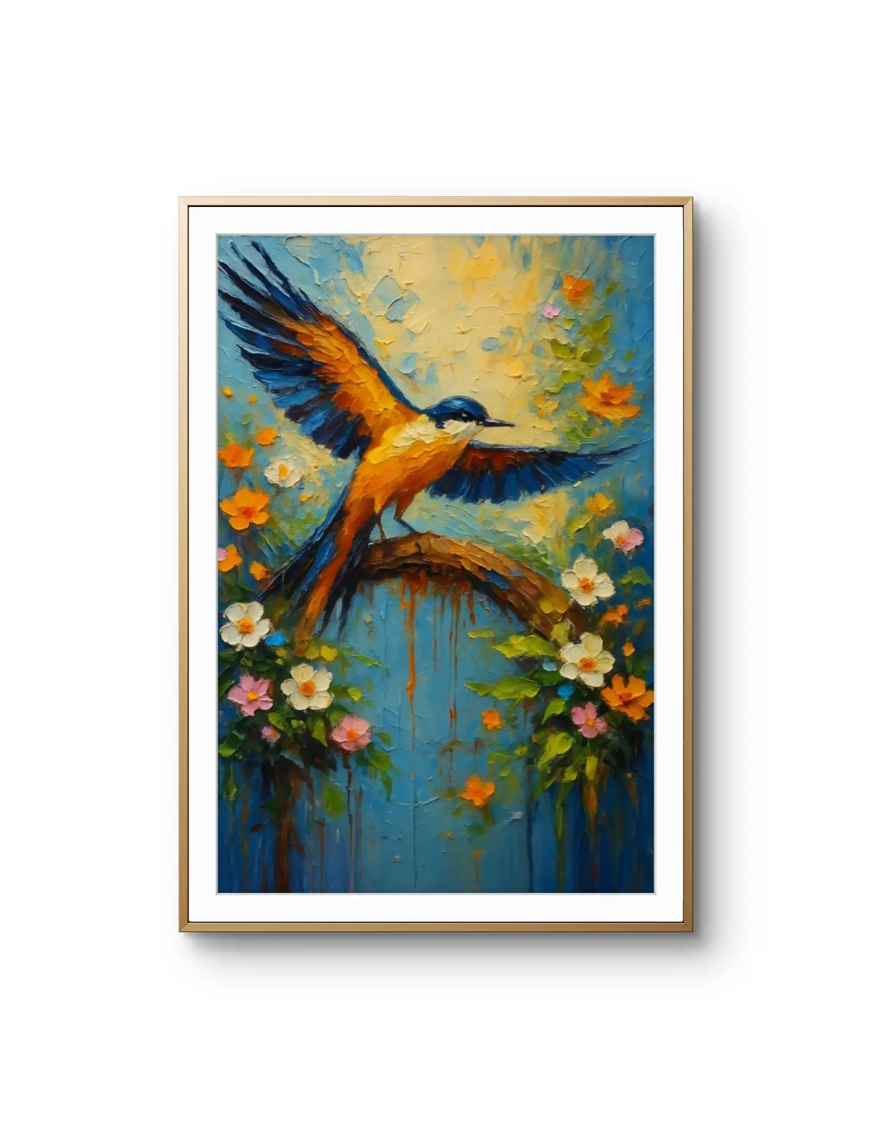 Elena Aureli - The Flight of Colorful Freedom — Mixed Media prima kunstprint door Elena Aureli