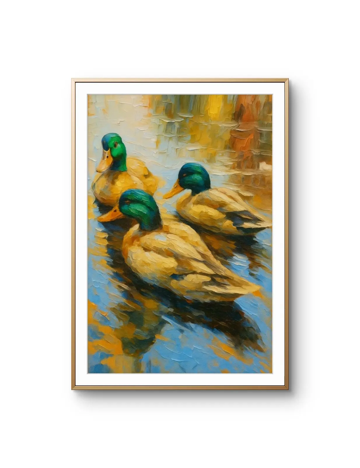 Elena Aureli - The Trio in Tranquility — Mixed Media prima kunstprint door Elena Aureli
