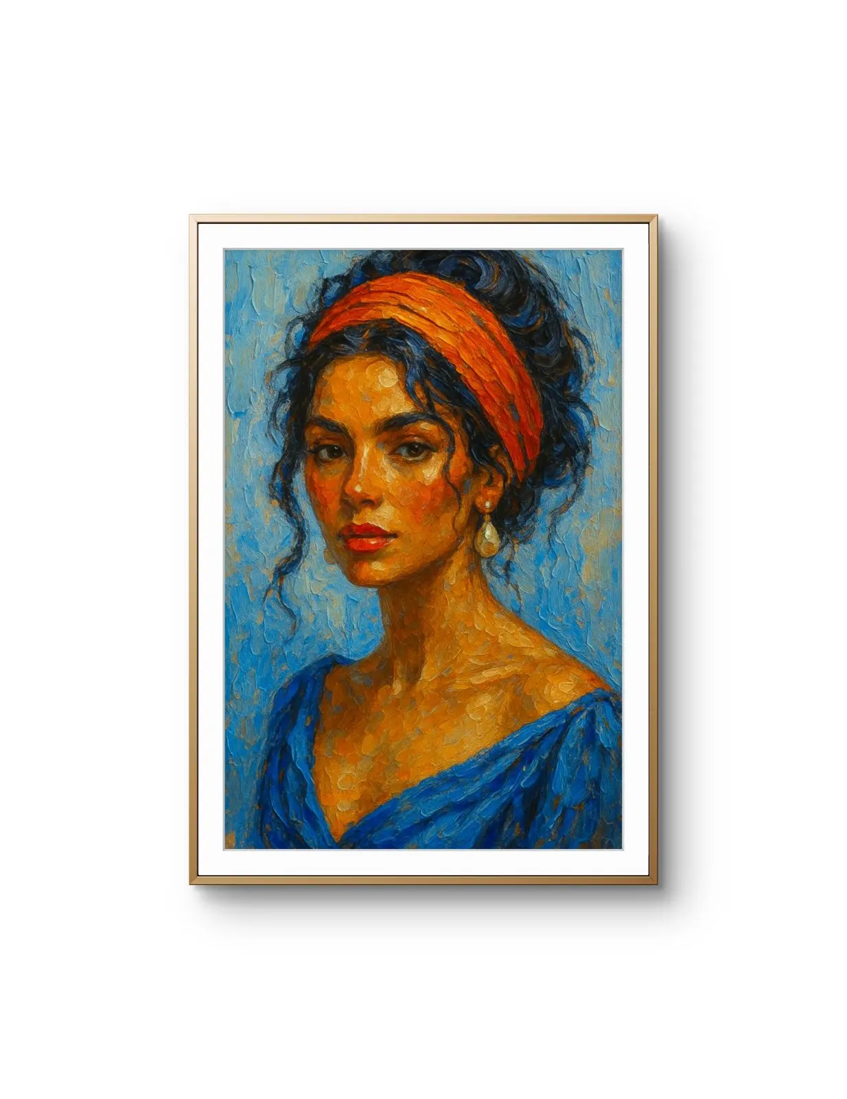 Elena Aureli - The Vibrant Gaze — Mixed Media prima kunstprint door Elena Aureli