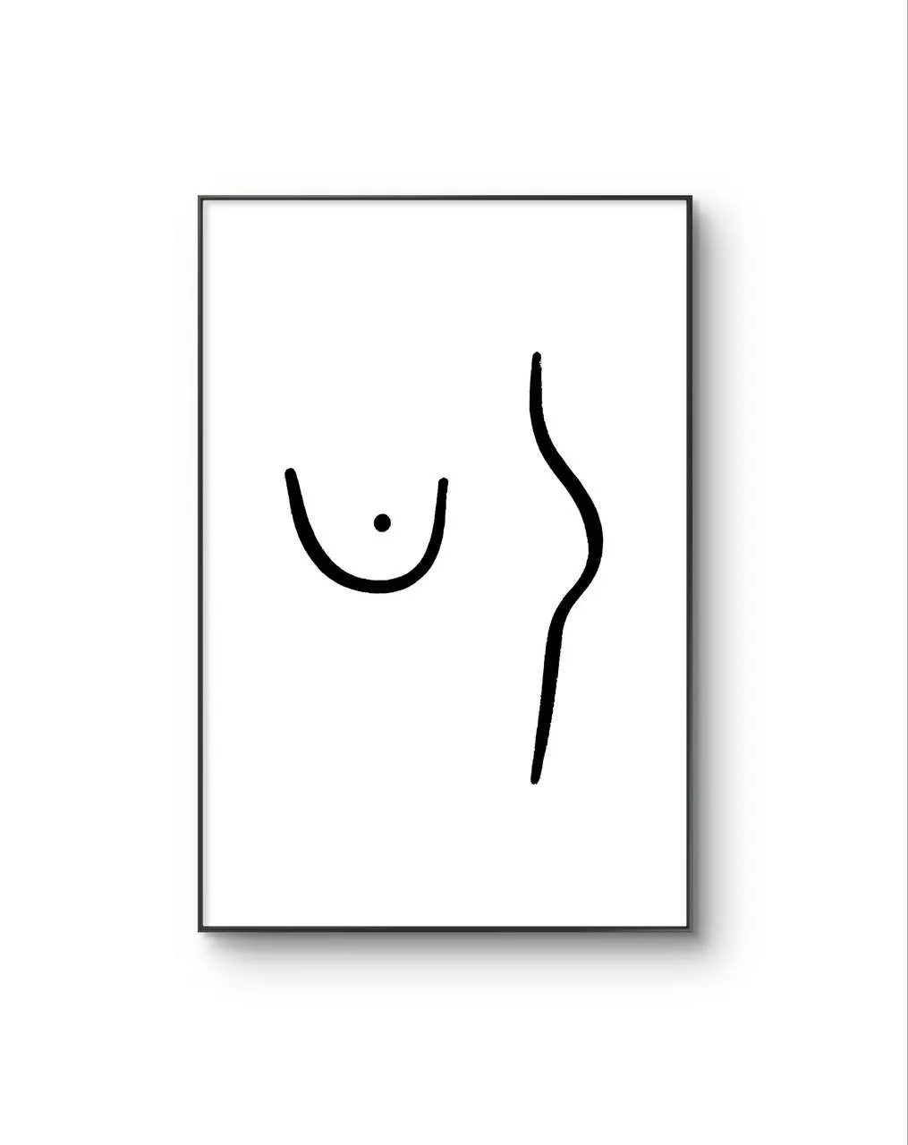 Felix – Abstract Feminine Form — Moderne en Hedendaagse Kunst kunstprint door Felix