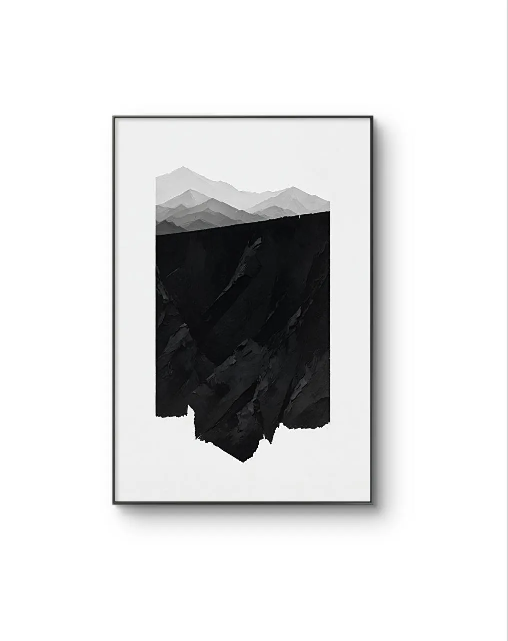 Felix – Monochrome Peaks — Moderne en Hedendaagse Kunst kunstprint door Felix