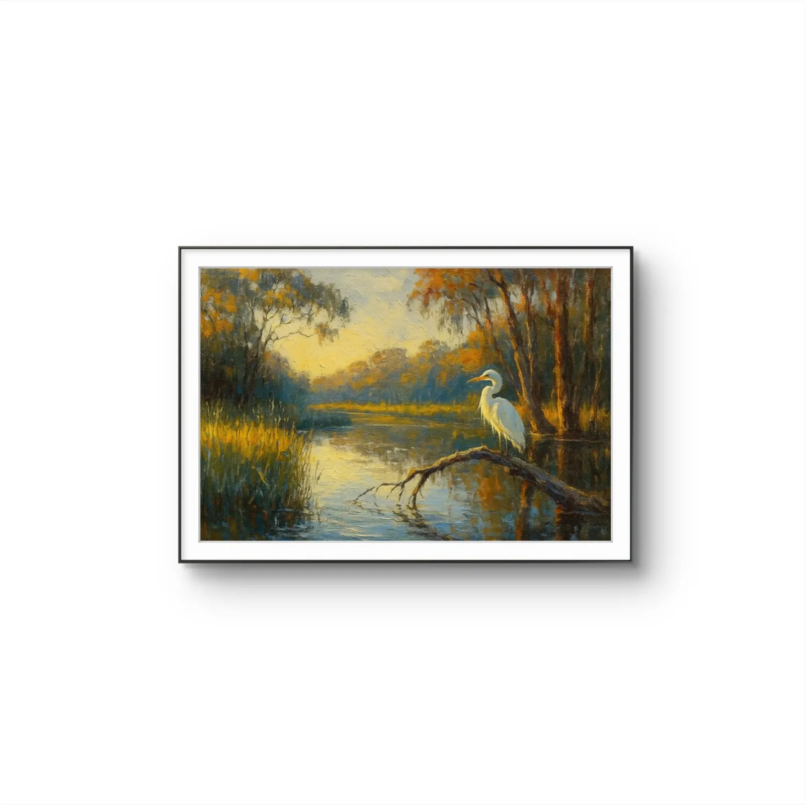 Henri des Bois - Autumn's Quiet Watcher — Mixed Media prima kunstprint door Henri des Bois