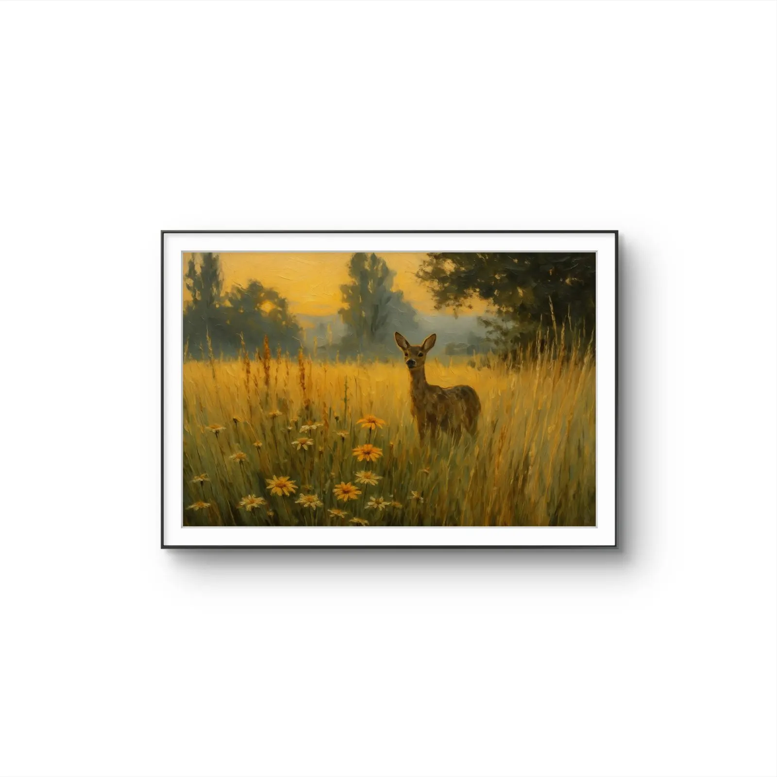 Henri des Bois - Golden Dawn — Mixed Media prima kunstprint door Henri des Bois