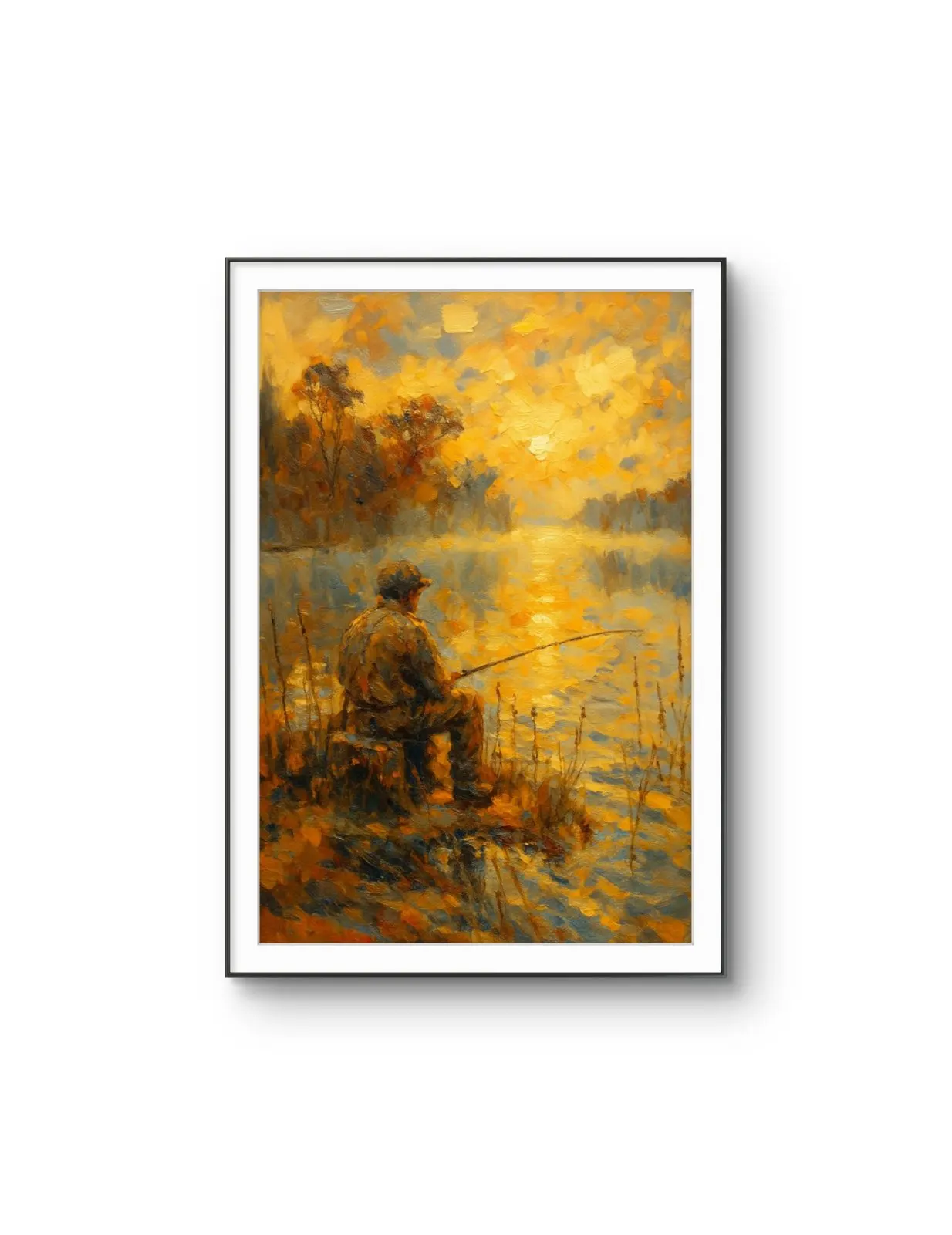 Henri des Bois - Golden Tranquility — Mixed Media prima kunstprint door Henri des Bois