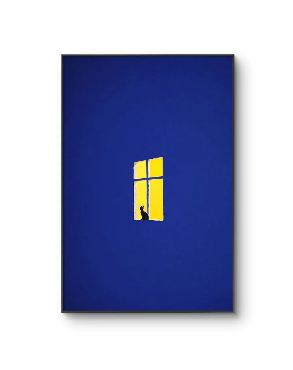 Rodrigo - Silent Watcher in the Night — Mixed Media prima kunstprint door Rodrigo