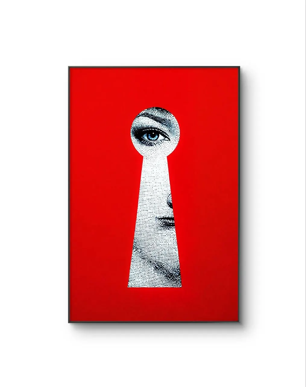 Rodrigo - The Keyhole Gaze — Mixed Media prima kunstprint door Rodrigo